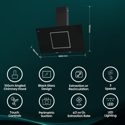 Hisense 100cm angled cooker - hisense,