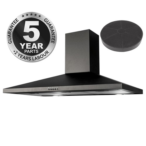 Sia chl90bl 90cm black chimney - black,